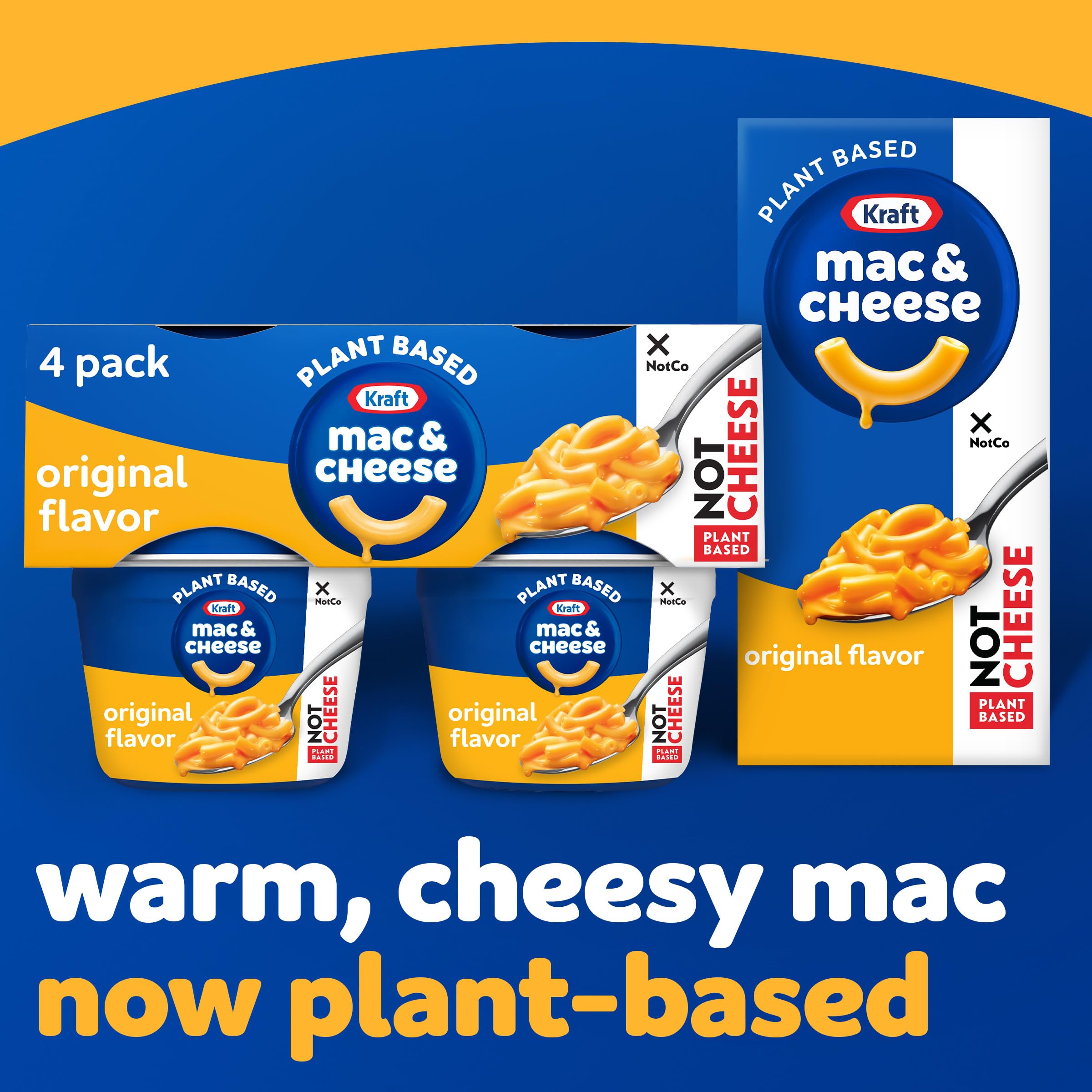 Kraft NotCo Original Mac and Cheese Cup label explains ingredients and prep steps.