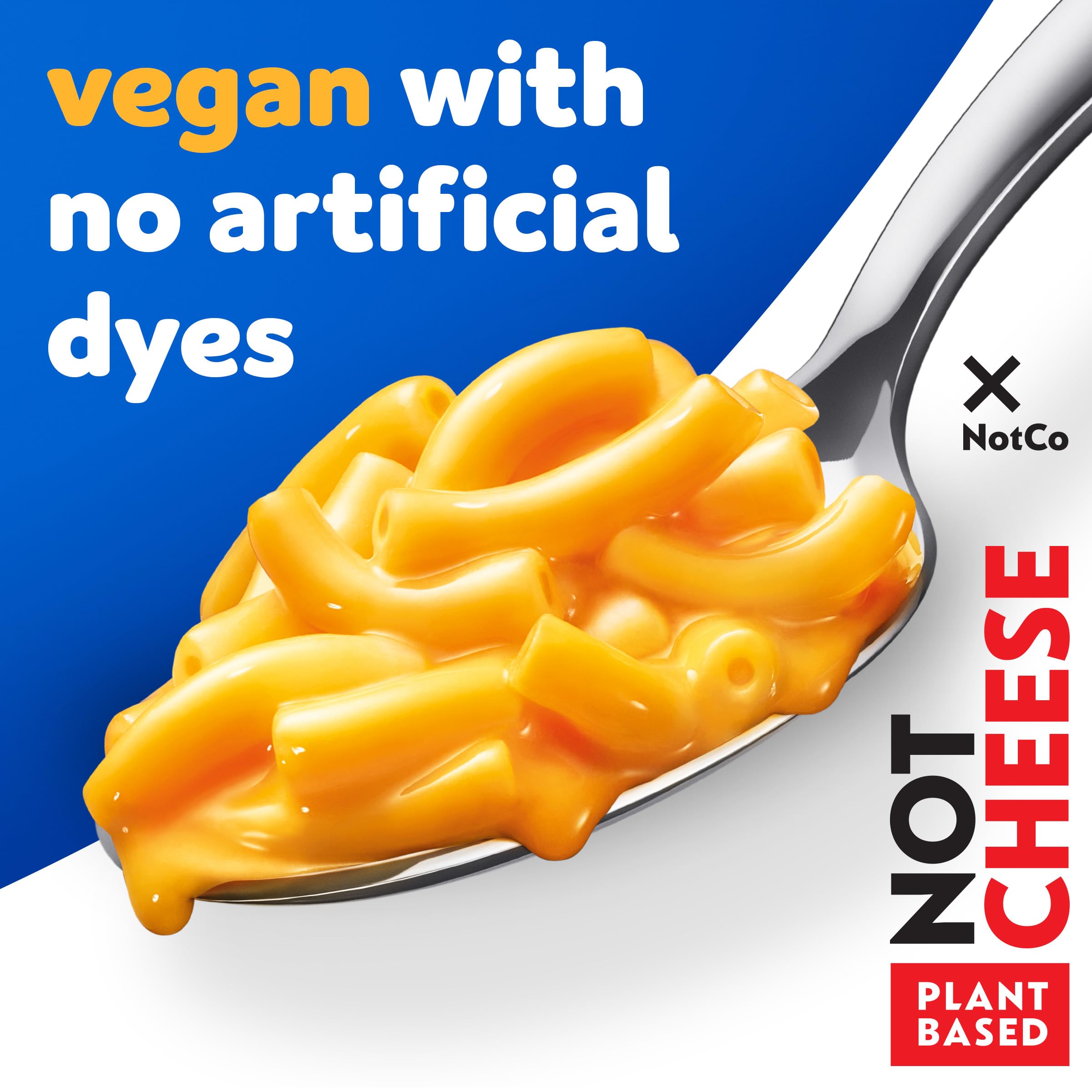 Kraft NotCo vegan cup shows no artificial dyes for clean ingredients.