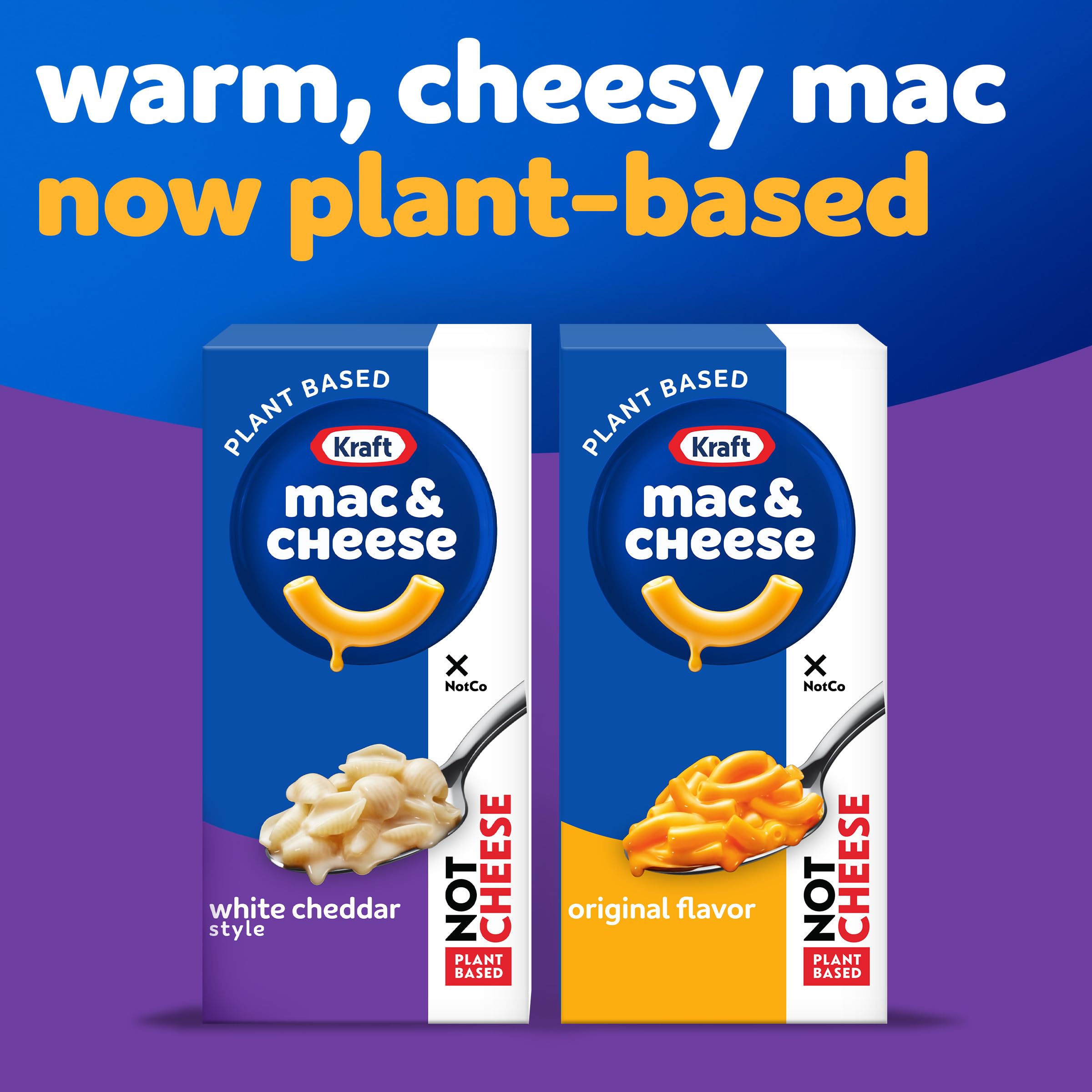 Kraft NotCo White Cheddar Mac and Cheese plated dinner with shells.