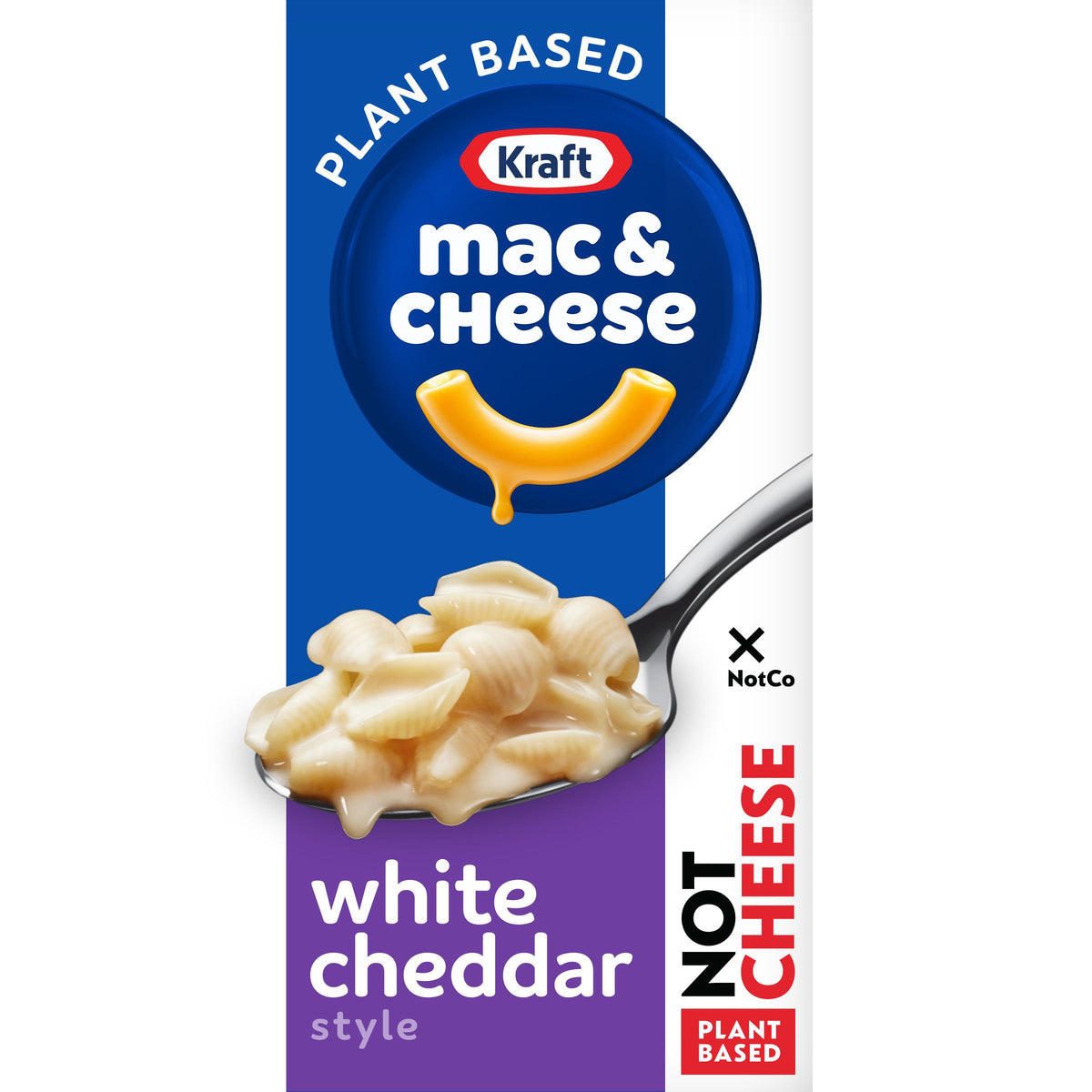 Kraft NotCo White Cheddar Mac and Cheese box front view for plant-based comfort.