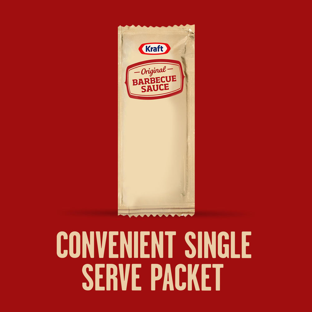 Kraft Original BBQ Sauce packets arranged for dipping and quick flavor boosts.