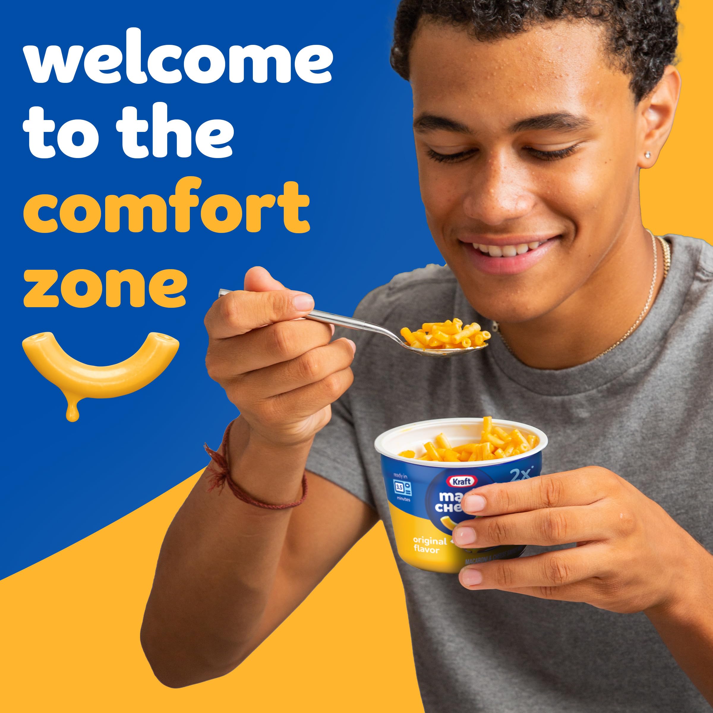 Kraft Mac and Cheese Big Cup single-serving dinner, everything included