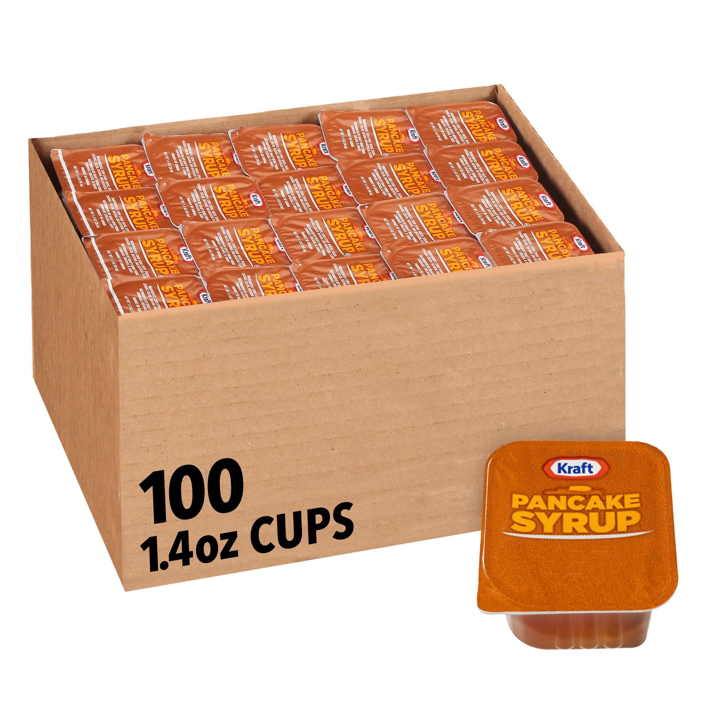 Kraft Pancake Syrup single-serve dip cup for on-the-go breakfast flavor control