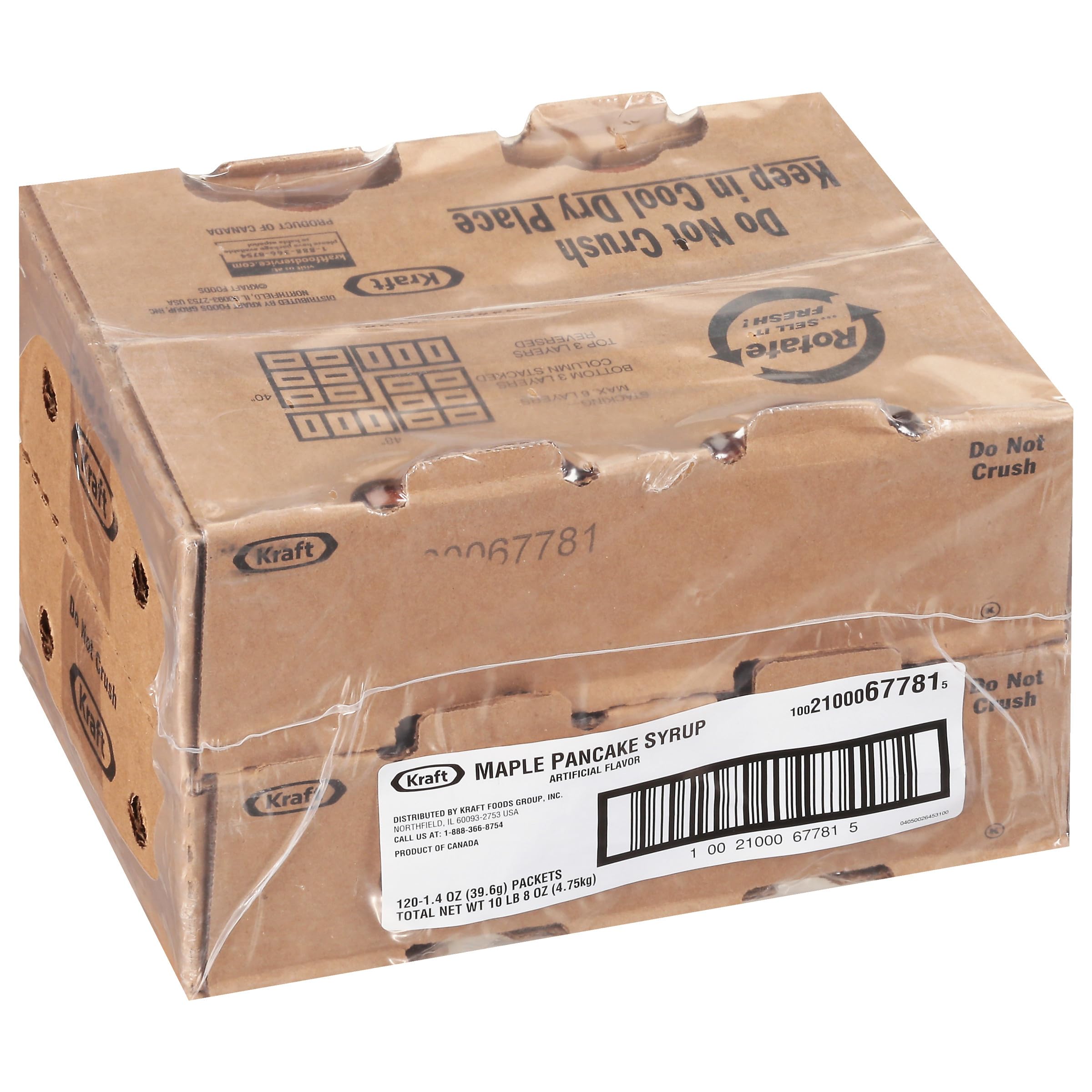 Kraft maple-flavor syrup cups ideal for dipping pancakes and French toast