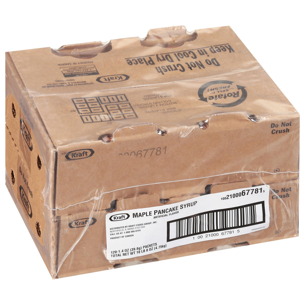 Kraft maple-flavor syrup cups ideal for dipping pancakes and French toast