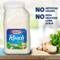 Kraft Ranch Dressing creamy texture close-up highlighting rich coating for salads.