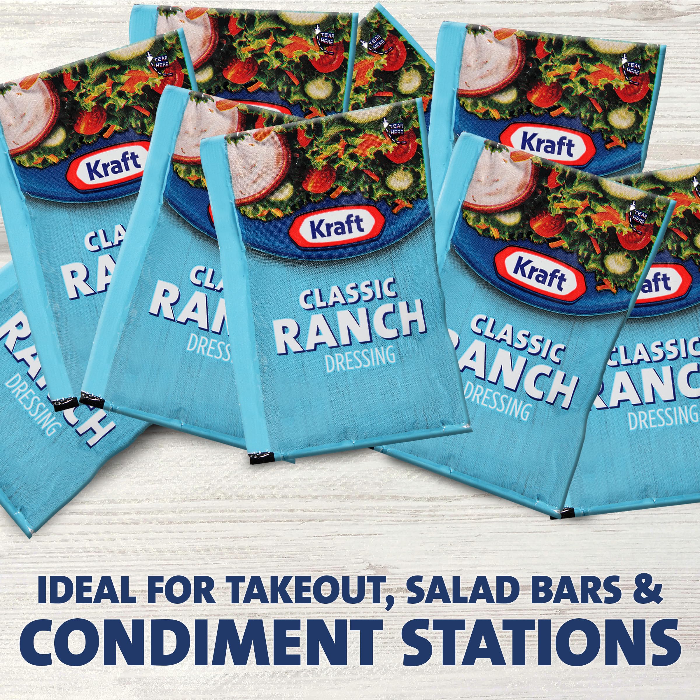 Stack of Kraft Ranch packets ready for bulk use