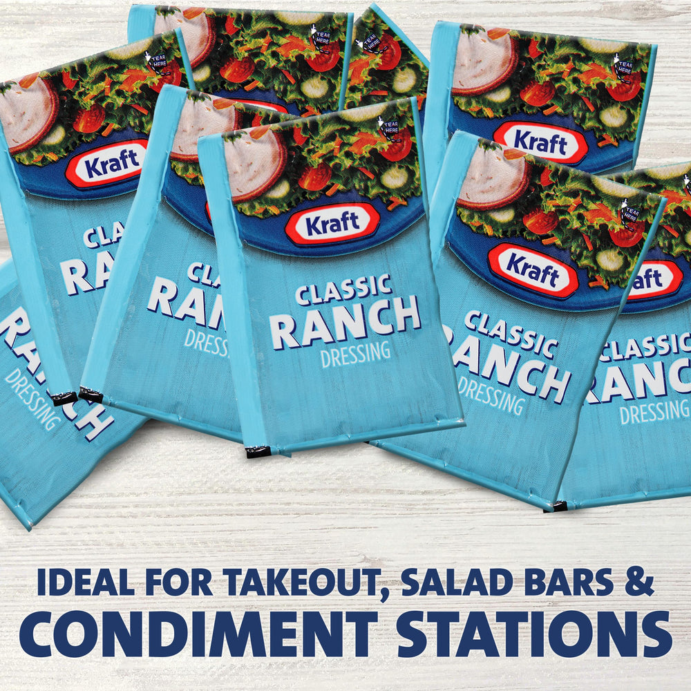 Stack of Kraft Ranch packets ready for bulk use