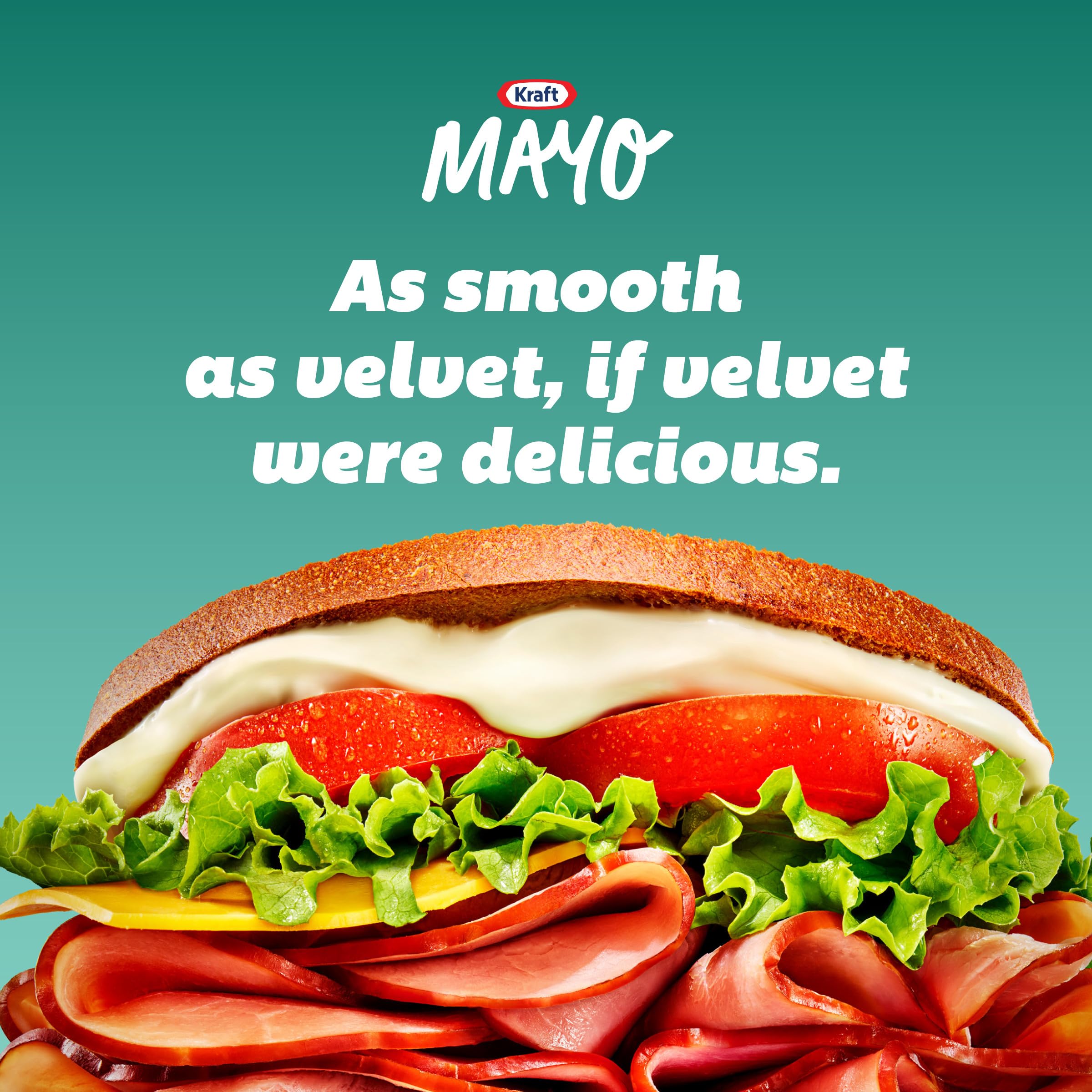 Kraft Real Mayo on salads, creamy dressing base.