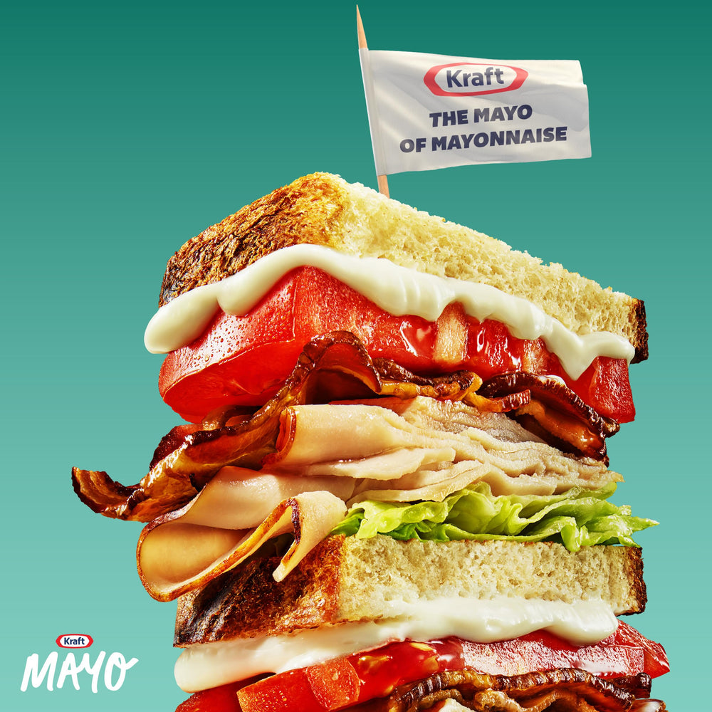 Kraft Real Mayo pour shot, perfect base for recipes.