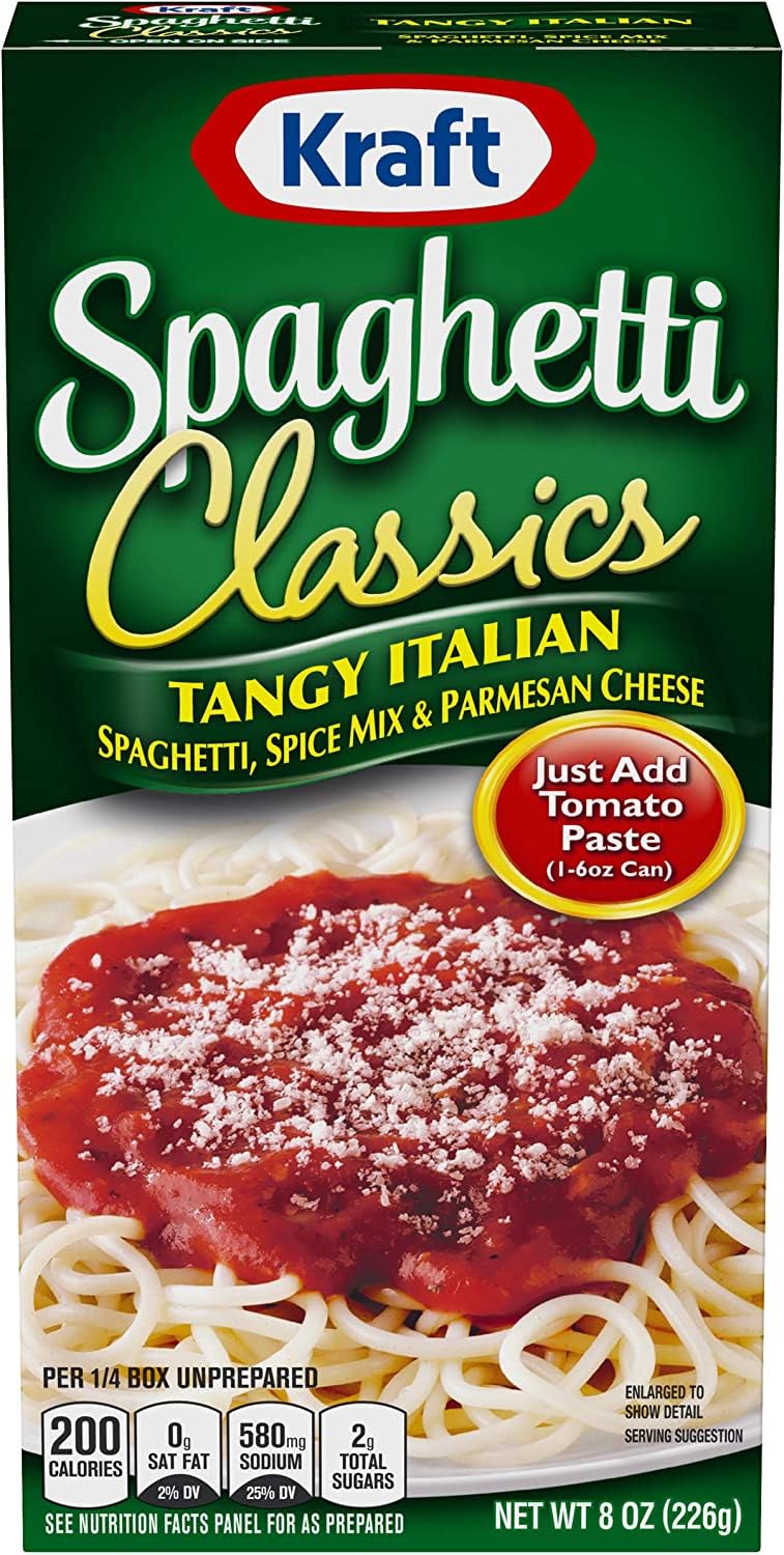 Kraft Spaghetti Classics parmesan cheese pack ready to grate.