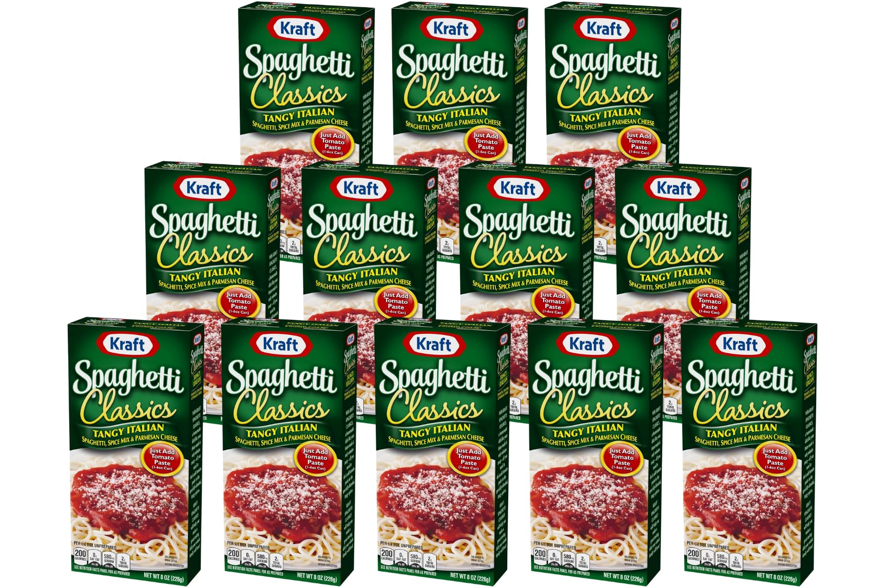 Kraft Spaghetti Classics Tangy Italian box ready for quick family dinner.