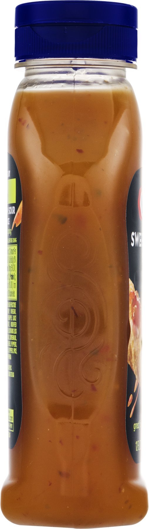 Kraft SweetN Sour Sauce bottle being poured, easy dispensing for mess-free serving.