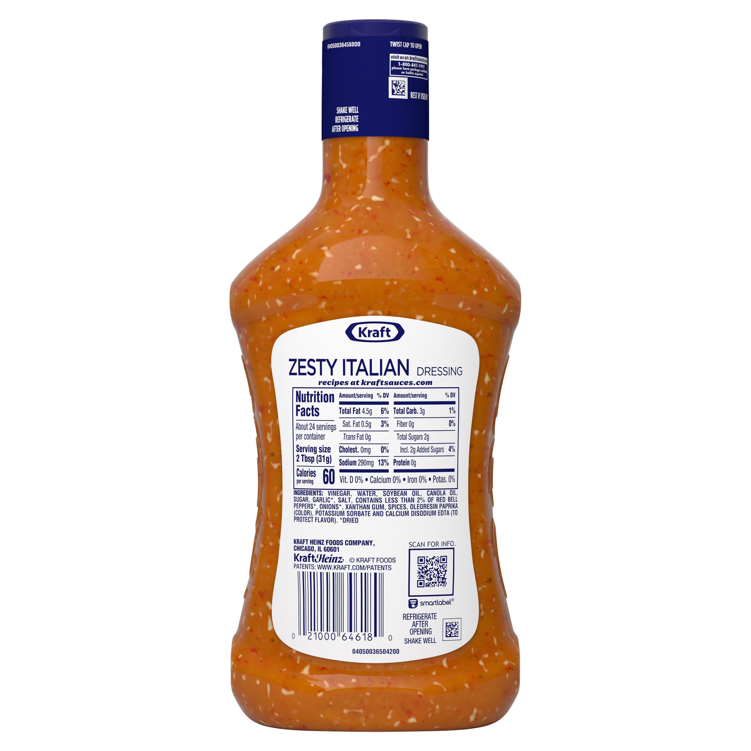 Kraft Zesty Italian Dressing applicator top for precise pouring