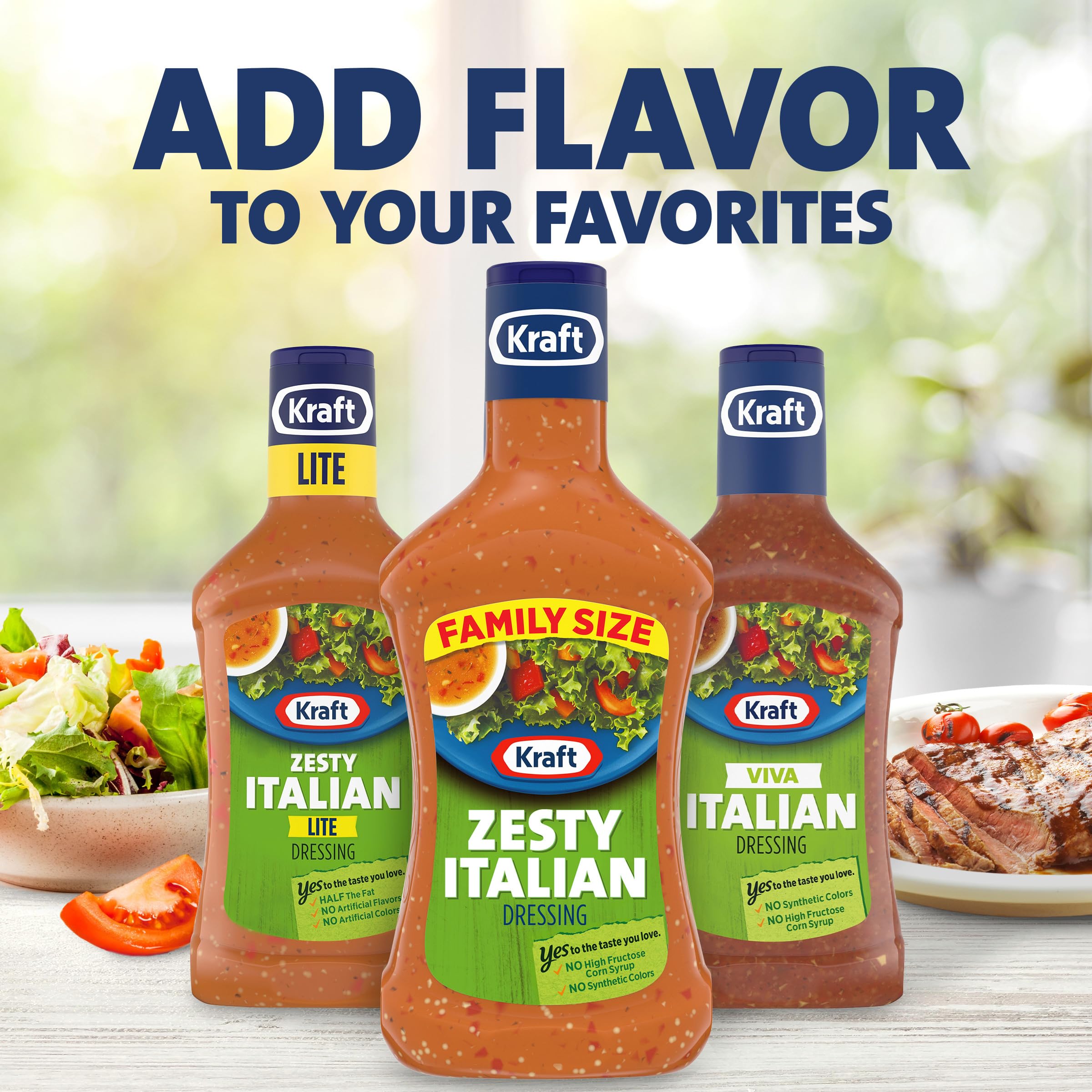 Kraft Zesty Italian Dressing used as a marinade on chicken