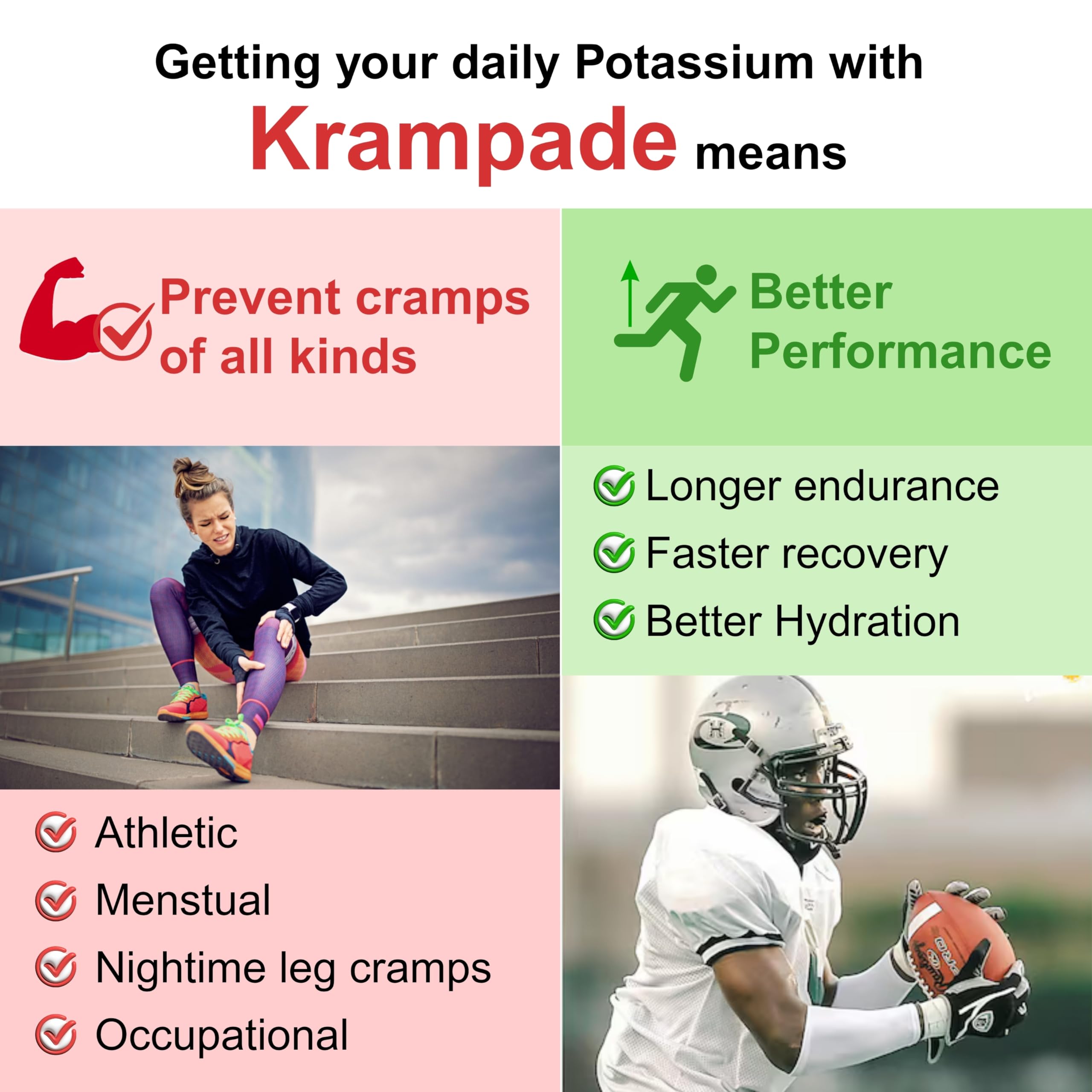 Krampade bottle label closeup highlights zero sugar and keto-friendly benefits.