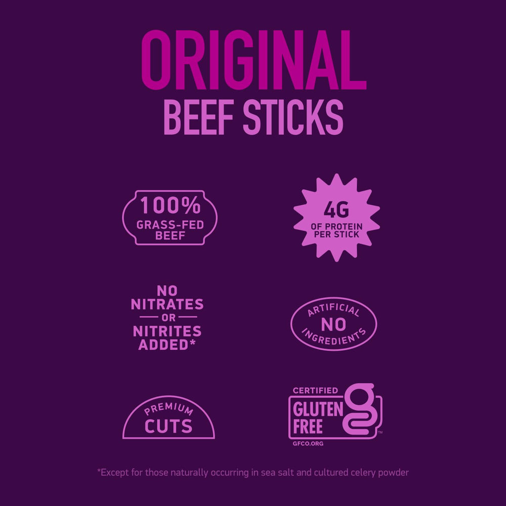 Nutrition label notes 45 calories per stick and 8g protein.