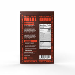 Kreatures of Habit MEAL ONE shake being mixed for plant-based nourishment.