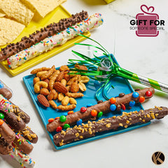 KREMERY white chocolate drizzle pretzel for a premium presentation