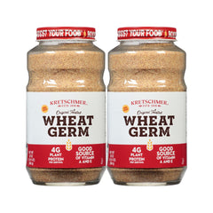 Kretschmer Original Toasted Wheat Germ jar on shelf, ideal for smoothies.