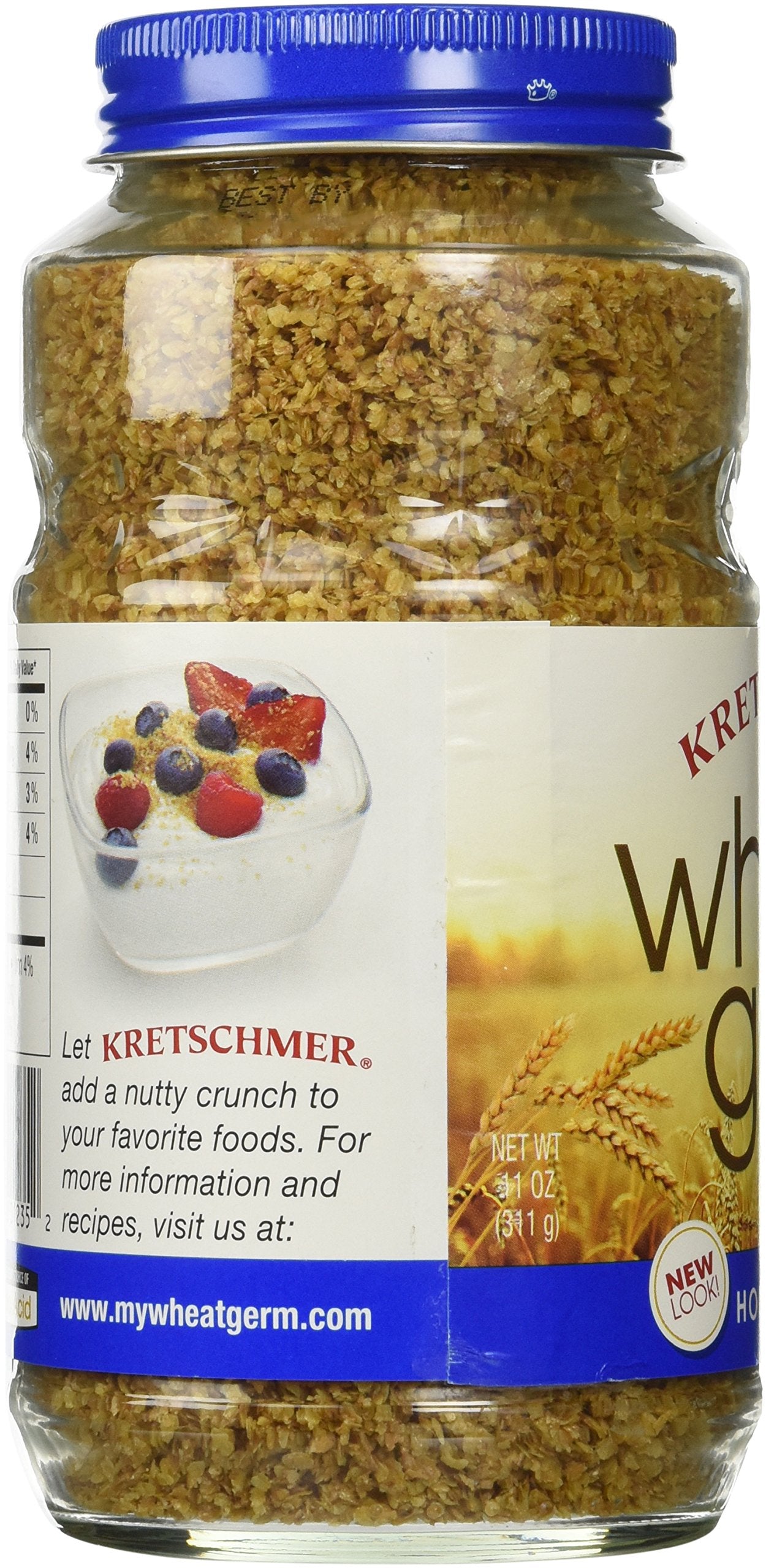 Kretschmer Wheat Germ Honey Crunch topping yogurt bowl for quick protein-rich breakfast