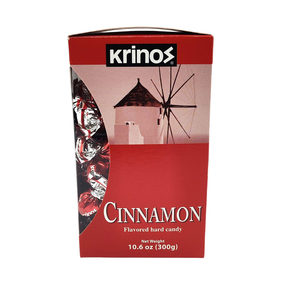 Krinos Cinnamon Hard Candy with individual wrappers for on-the-go sharing.
