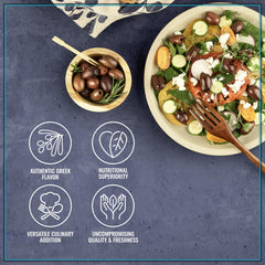 Krinos Kalamata olives in oil and vinegar, preserved for rich flavor