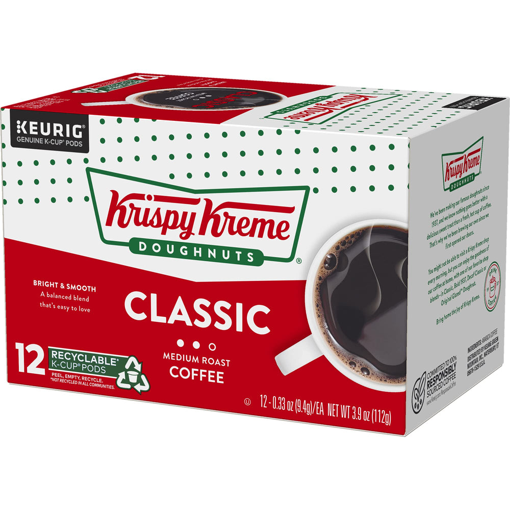 Krispy Kreme Classic coffee pod ready for Keurig, simple everyday brewing.