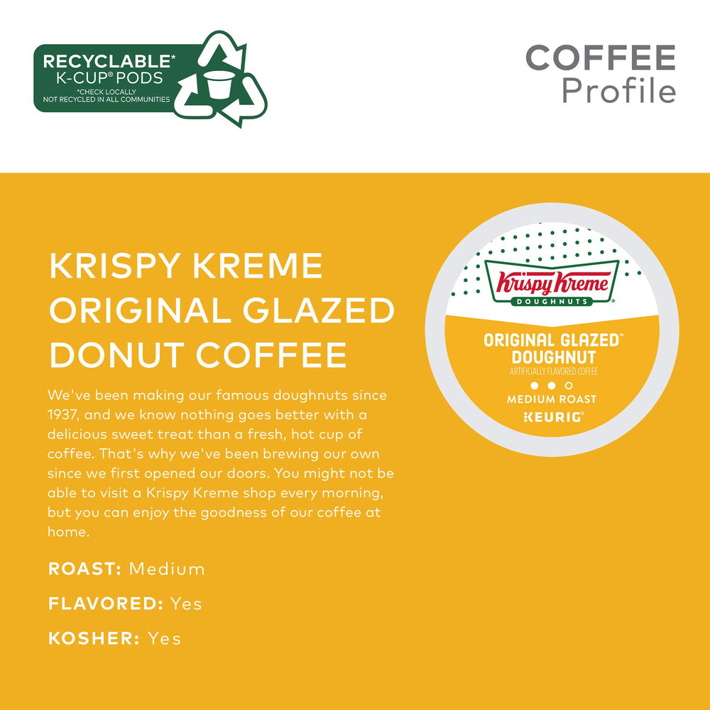 Krispy Kreme coffee pods Keurig box close-up ready for single-serve brewing.