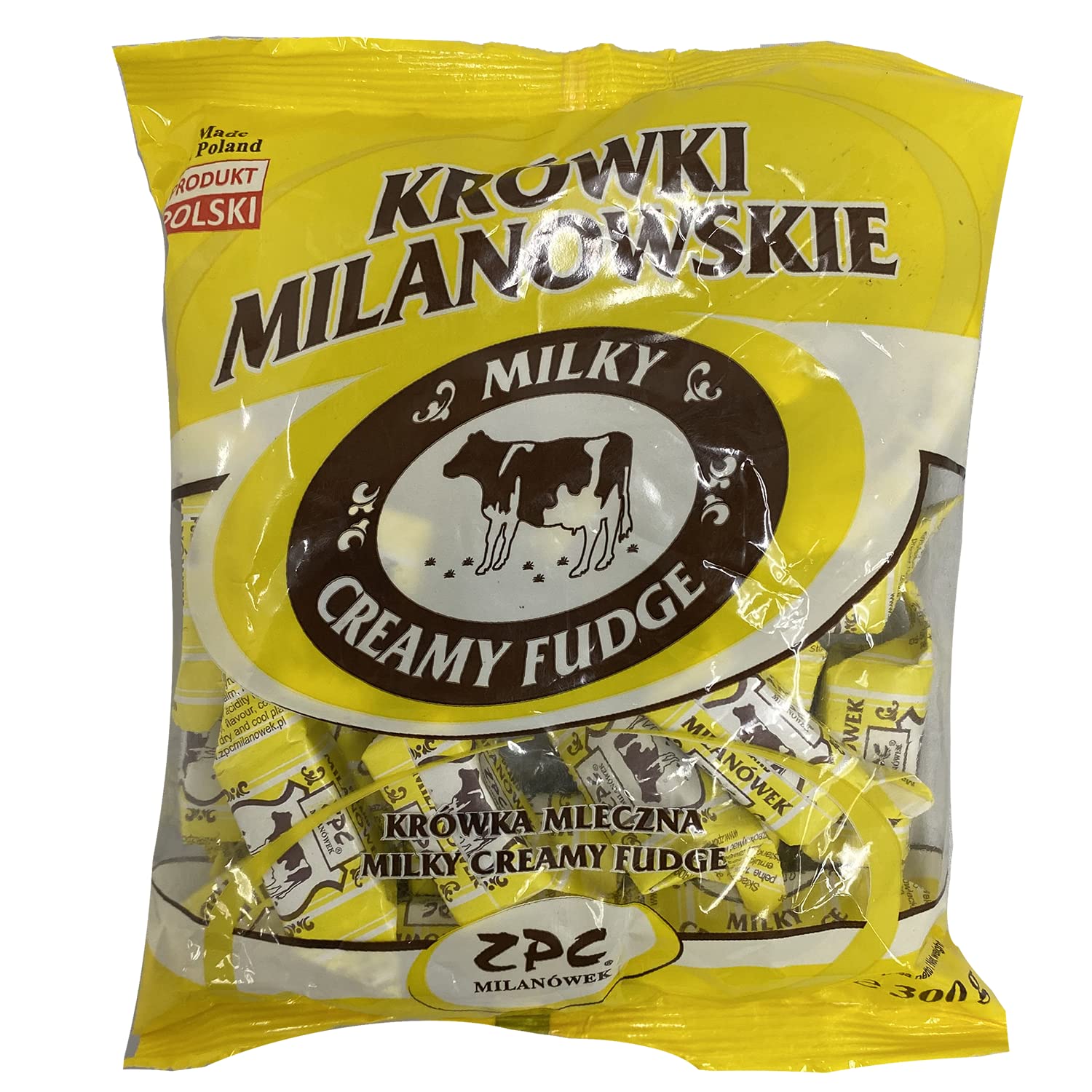 Krowki Milanowskie Milky Cream Fudge 300g pack 3 outer packaging, ideal for gifting.