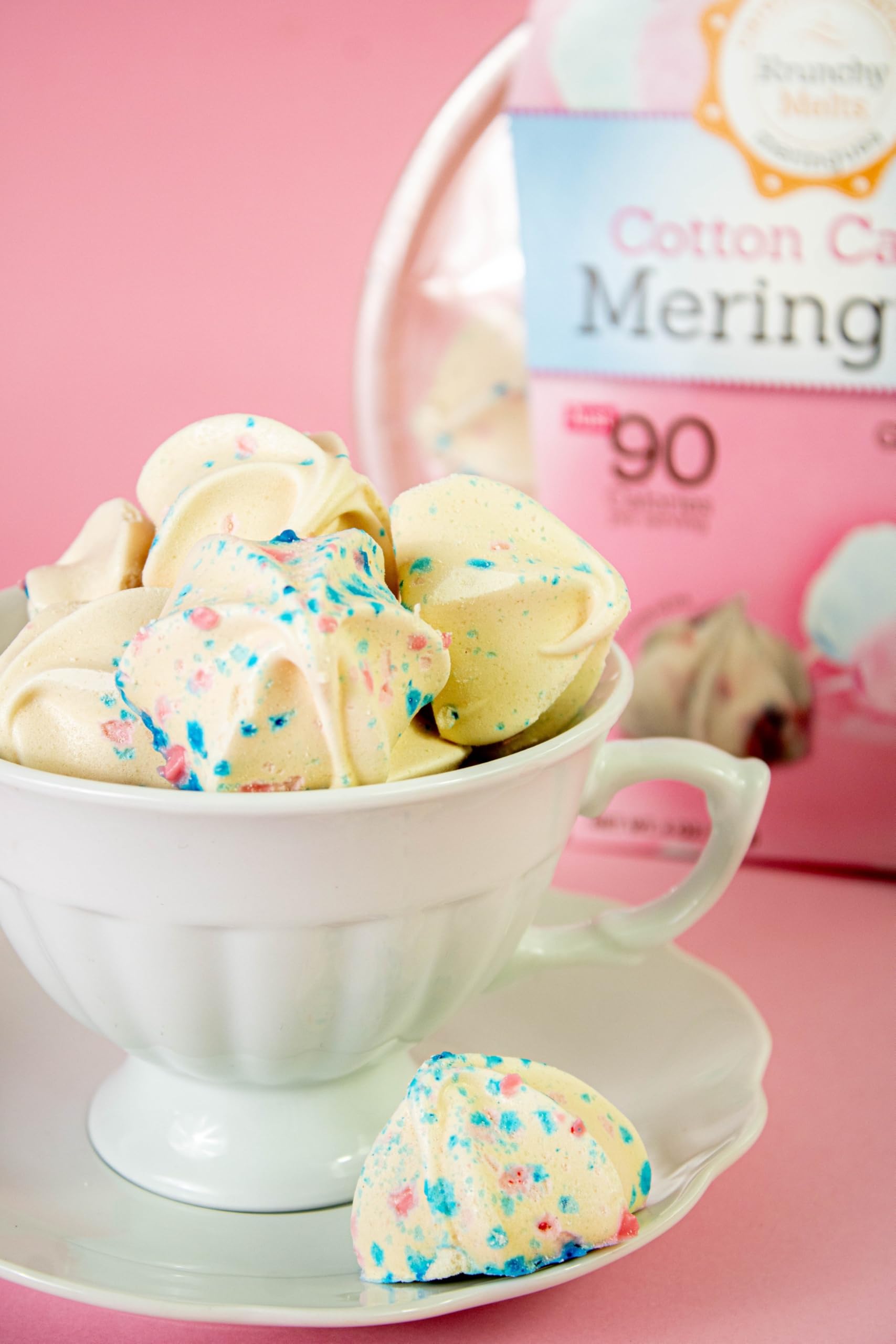 Krunchy Melts 90-calorie serving cookie on a desk highlights a light treat.