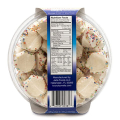 Krunchy Melts original meringue cookies closeup reveal crisp edges and airy gluten-free interior