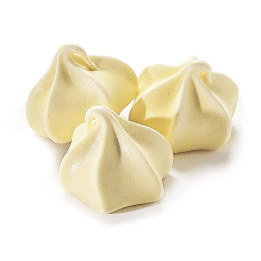 Krunchy Melts meringue close-up highlights crisp exterior and soft interior.