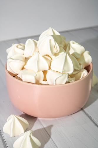 Krunchy Melts original vanilla meringue cookie in bag, perfect for on-the-go snacking.