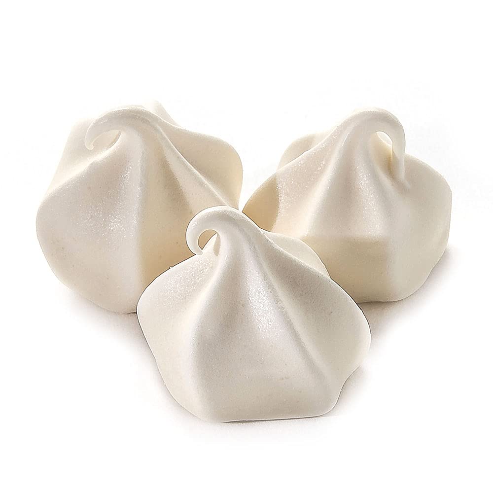 Krunchy Melts vanilla meringue cookie closeup, crunchy bite ideal with tea time.