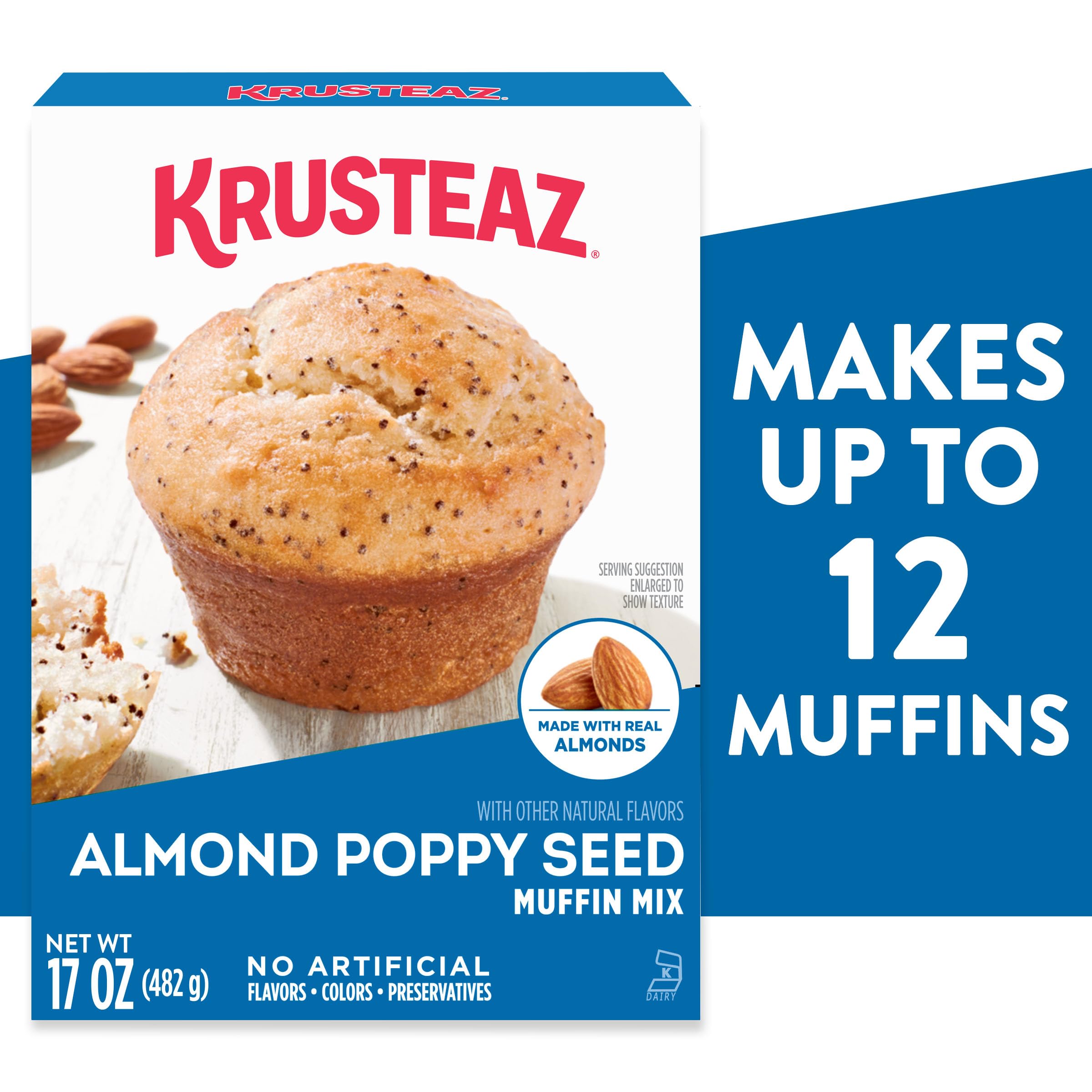 Muffin cups filled with Krusteaz batter before baking