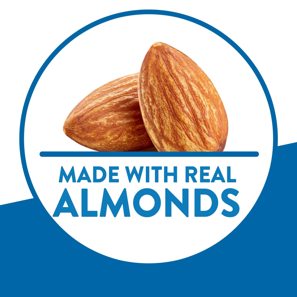 Real almonds and mix box from Krusteaz on the counter