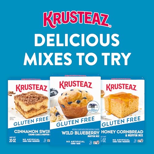 Back-of-box recipe suggests waffles and pancakes with Krusteaz.