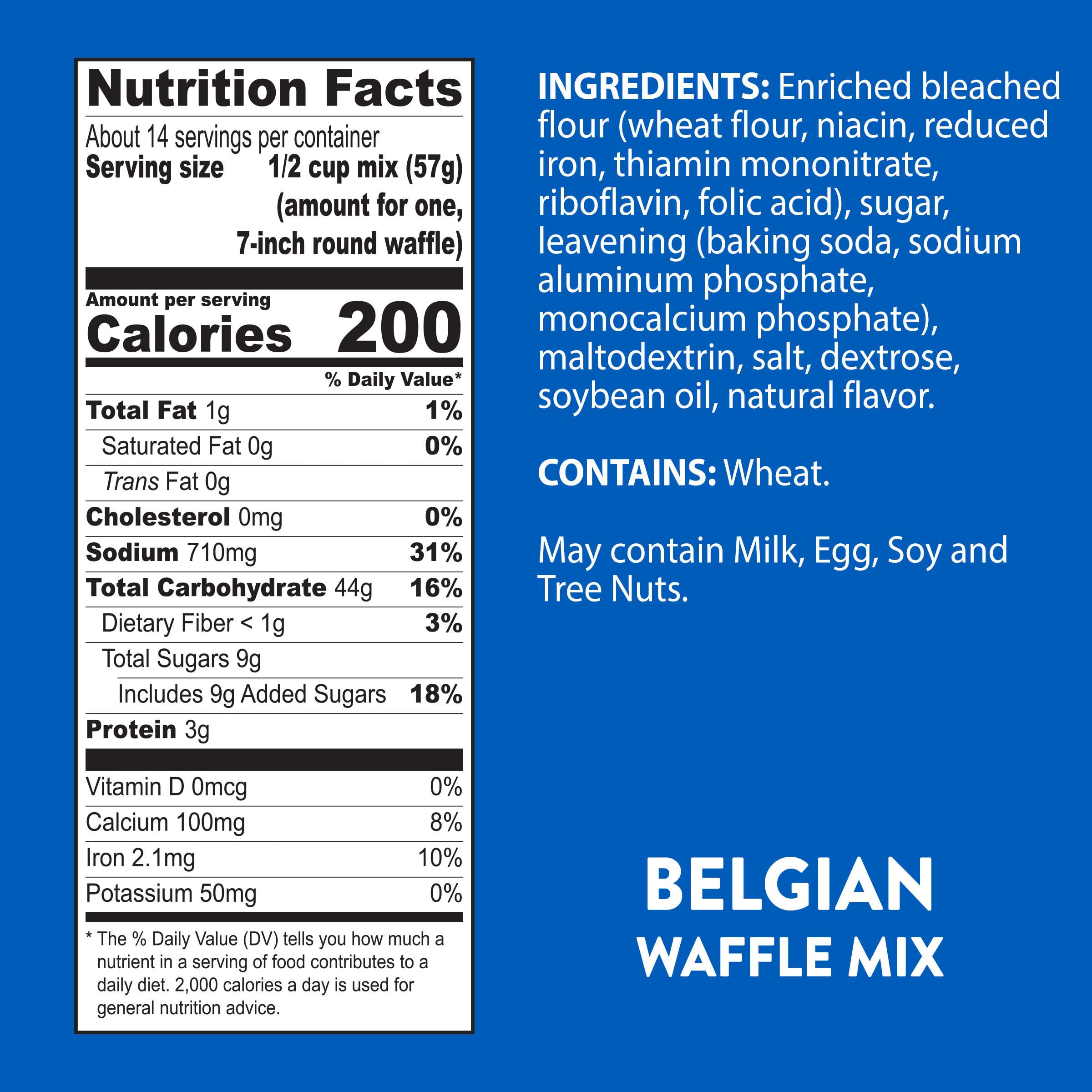 Pour batter with Krusteaz Belgian waffle mix to create quick, fluffy waffles.