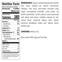 Close-up of real chocolate chips in Krusteaz mix for rich flavor.