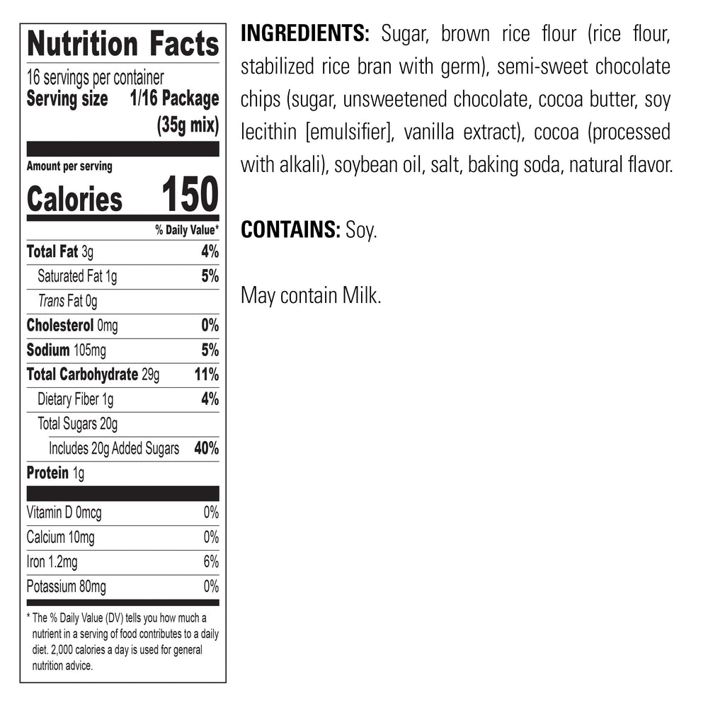 Krusteaz gluten-free double chocolate brownie mix pack yields fudgy results