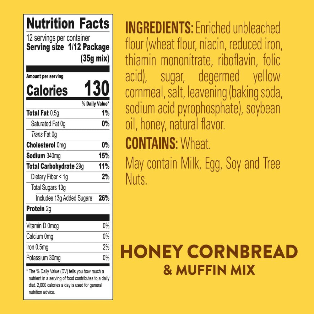 Krusteaz mix in a baking pan showing easy preparation for delicious results.