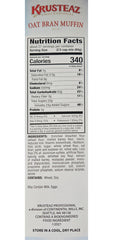 Krusteaz oat bran batter close-up highlights smooth texture for light muffins.