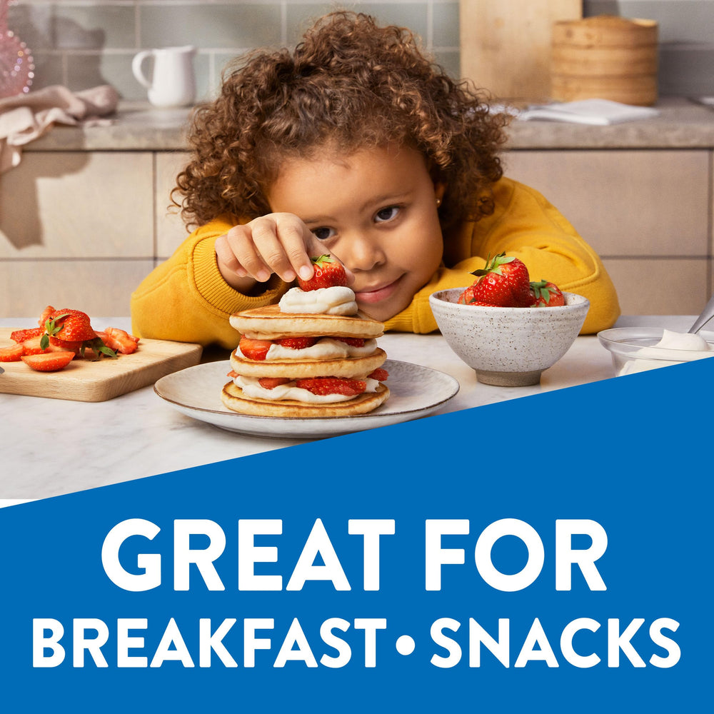 Krusteaz pancake mix contains no artificial flavors, colors, or preservatives.