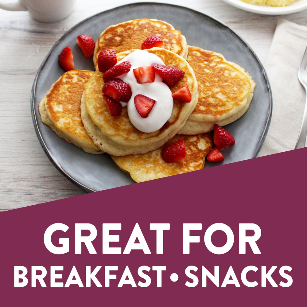 Krusteaz Sweet Cream Pancake Mix no artificial colors preserves natural look.