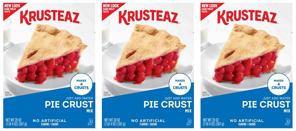 Krusteaz traditional light flaky pie crust mix box ready for easy, flaky crusts.