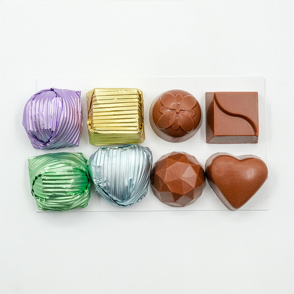 Ksana Choco 8-piece praline assortment perfect for gourmet sampling at home