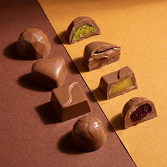 Pistachio Kunafah center in Ksana Choco praline for Dubai-style indulgence