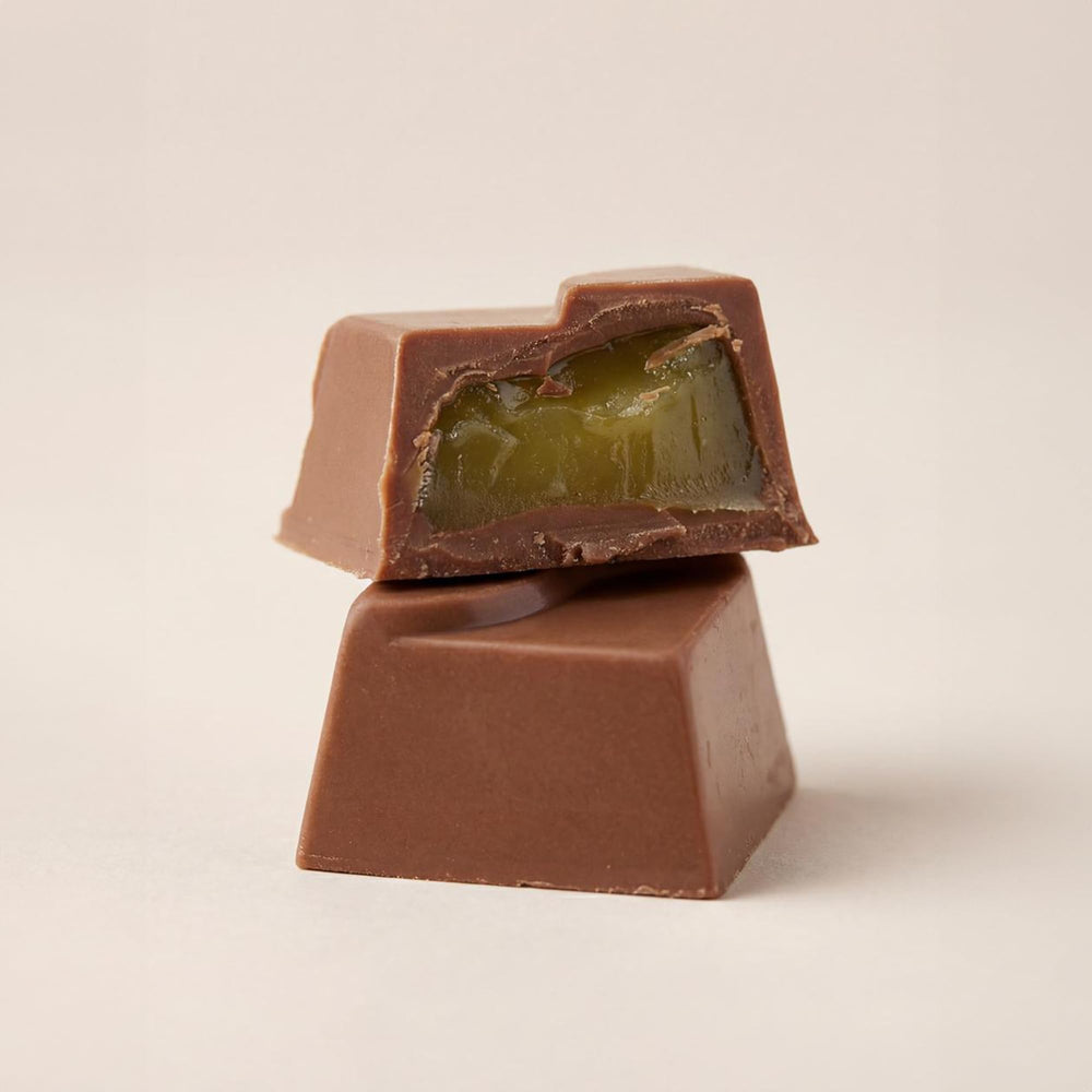 Raspberry center in Ksana Choco praline for refreshing berry contrast