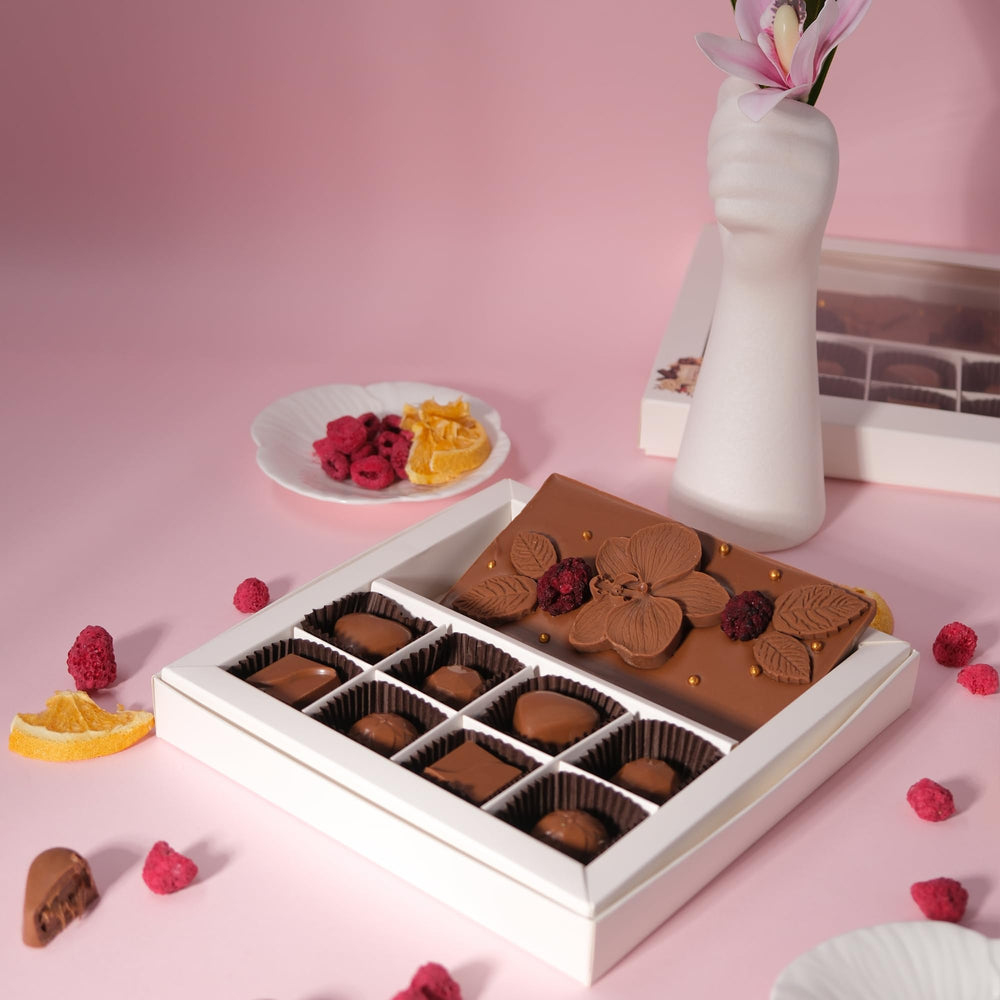 Ksana Choco Rich Roasted Hazelnut praline with intense notes.
